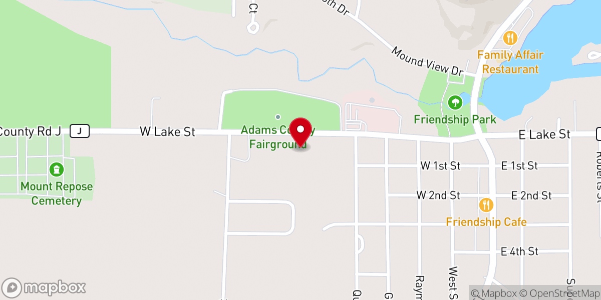 Map showing location of St. Paul's Lutheran Church