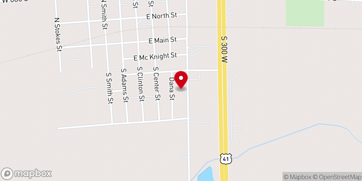Map showing location of Boswell Free Methodist Church