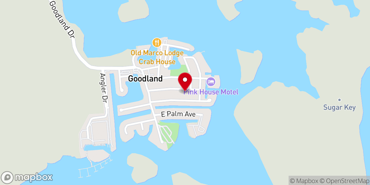 Map showing location of Goodland Baptist Church