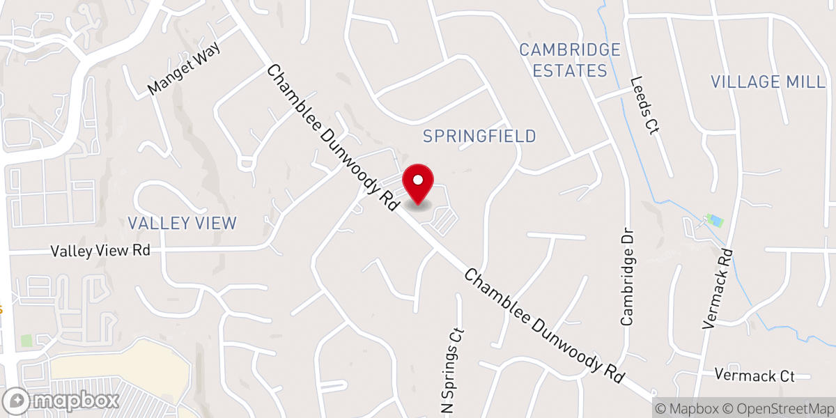Map showing location of Chapelhill Church - Dunwoody