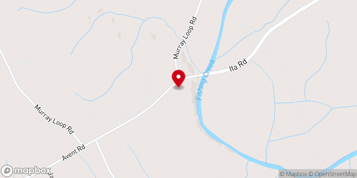 Map showing location of Pleasure Hill Baptist Church