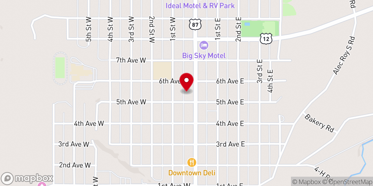 Map showing location of St. Benedict's Catholic Church