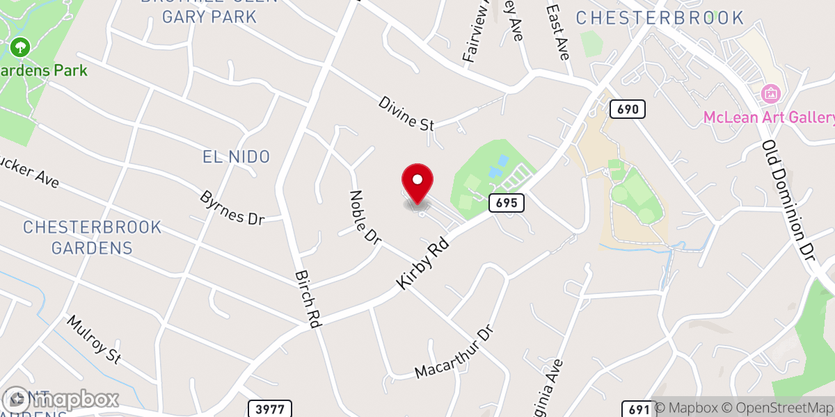 Map showing location of St Dunstan's Episcopal Church