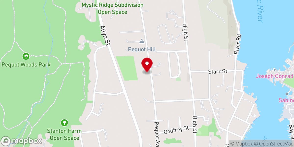 Map showing location of Groton-new London International Church of Christ