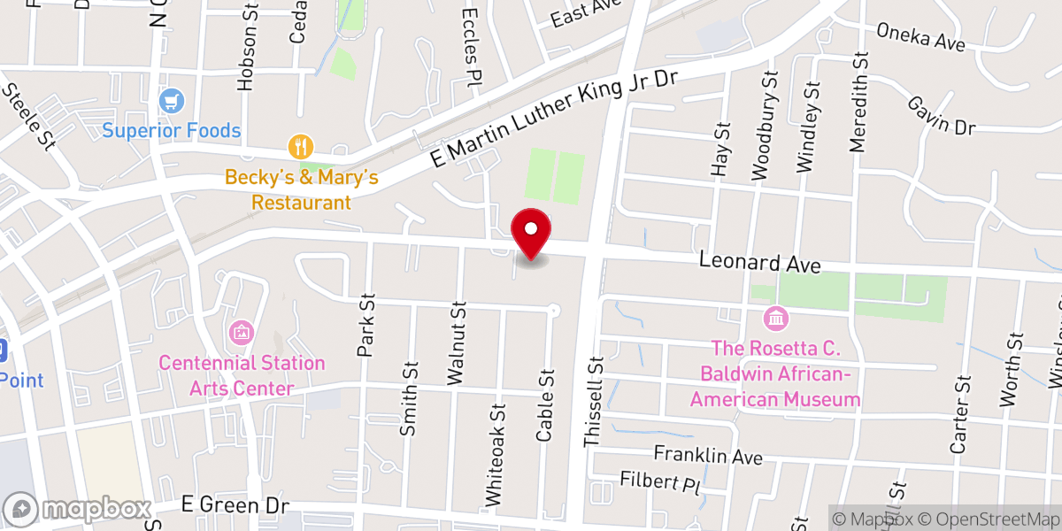 Map showing location of St Stephen AME Zion Church