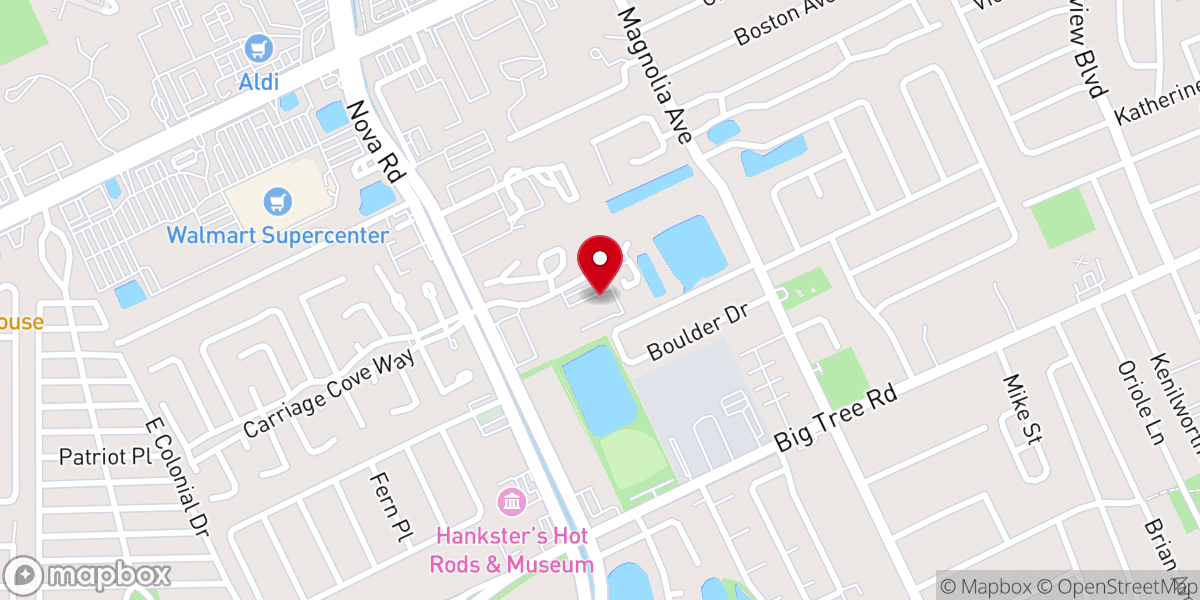 Map showing location of Daytona Christian Center