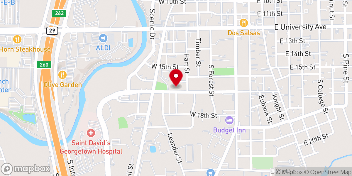 Map showing location of Iglesia El Buen Pastor