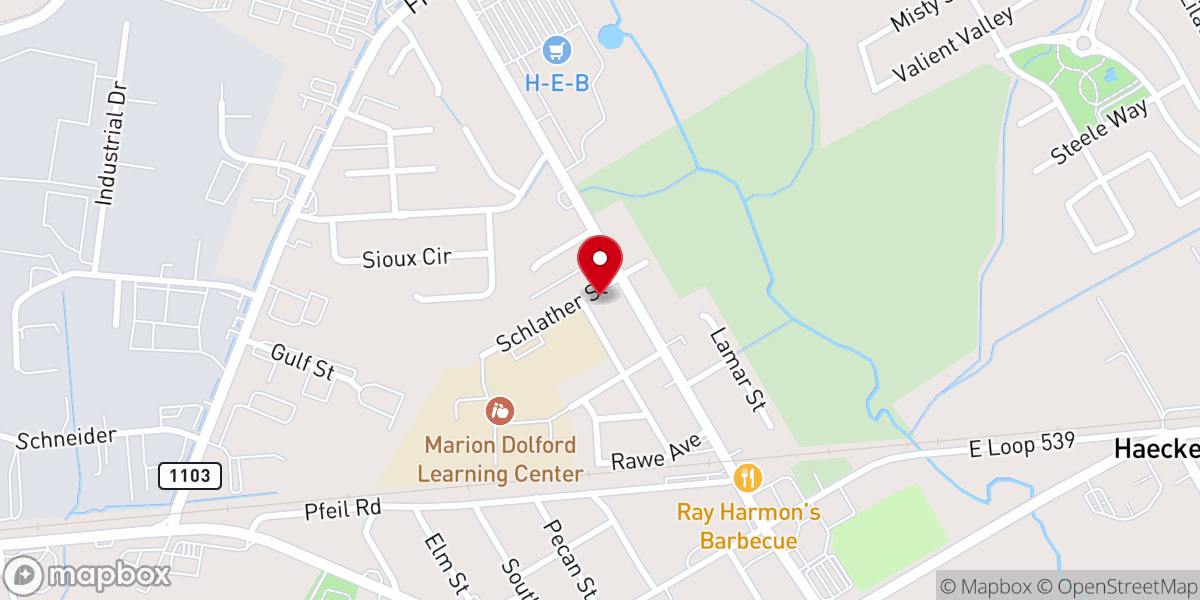 Map showing location of Word Fellowship Church Cibolo