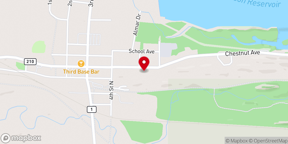 Map showing location of River's Edge Presbyterian Church