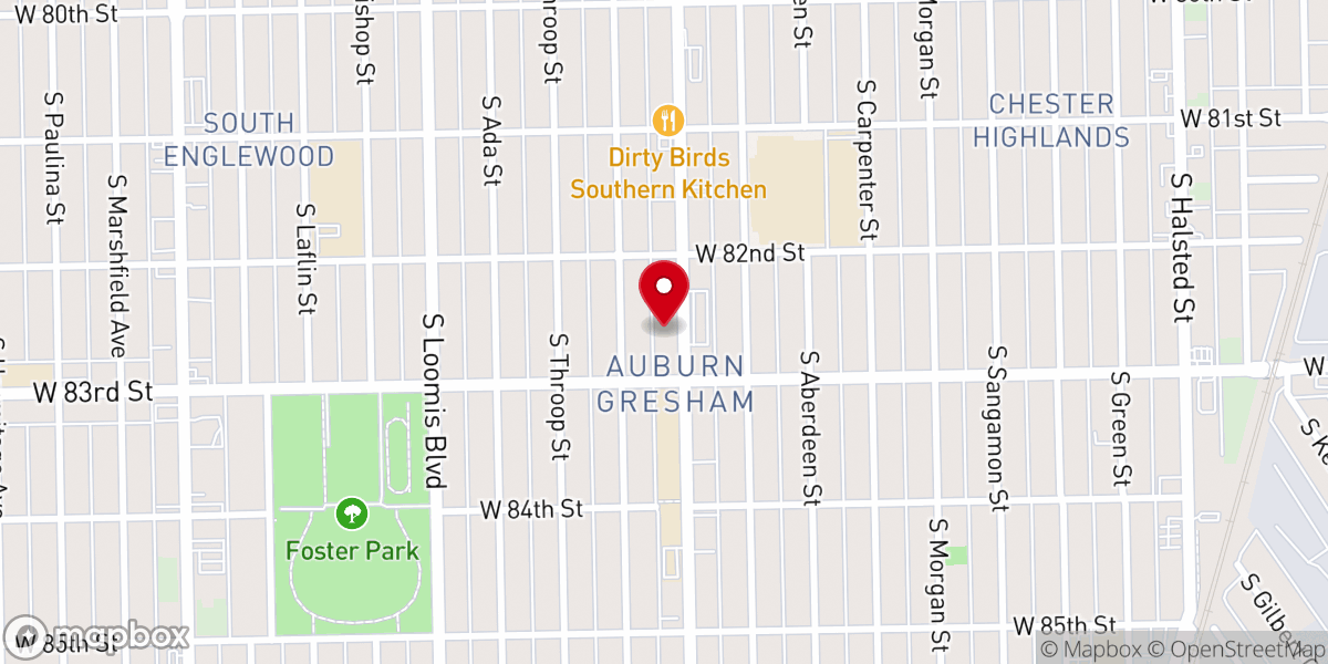 Map showing location of Pillars of Jerusalem Missionary Baptist Church