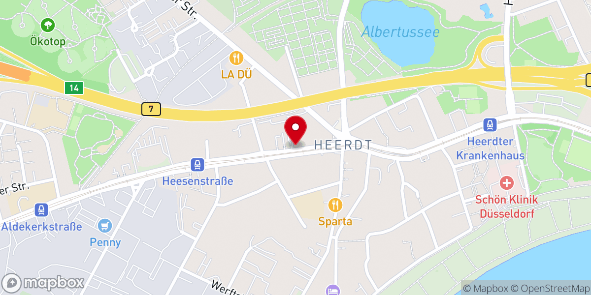 Map showing location of Evangelische Kirchengemeinde Düsseldorf-Heerdt - Gemeindebüro
