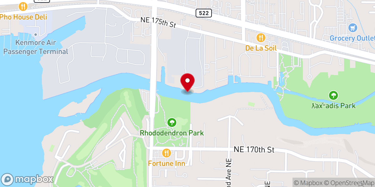 Map showing location of Spirit of Nature