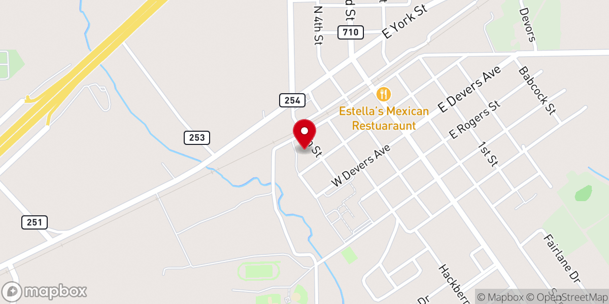 Map showing location of Assumption Catholic Church
