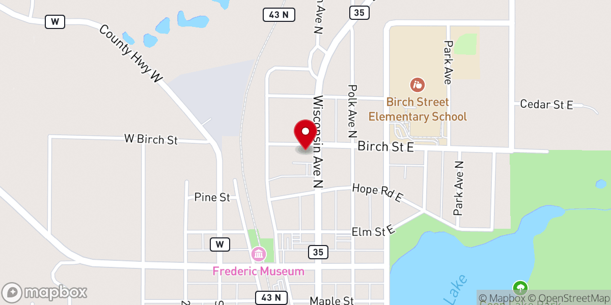 Map showing location of St. Dominic Catholic Church