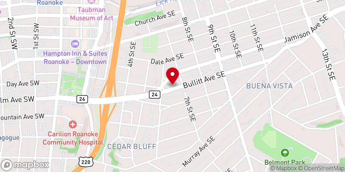 Map showing location of Life Tabernacle