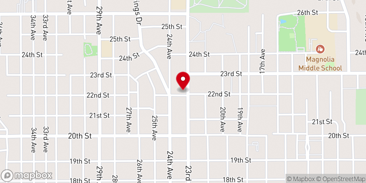 Map showing location of Central Church of the Nazarene