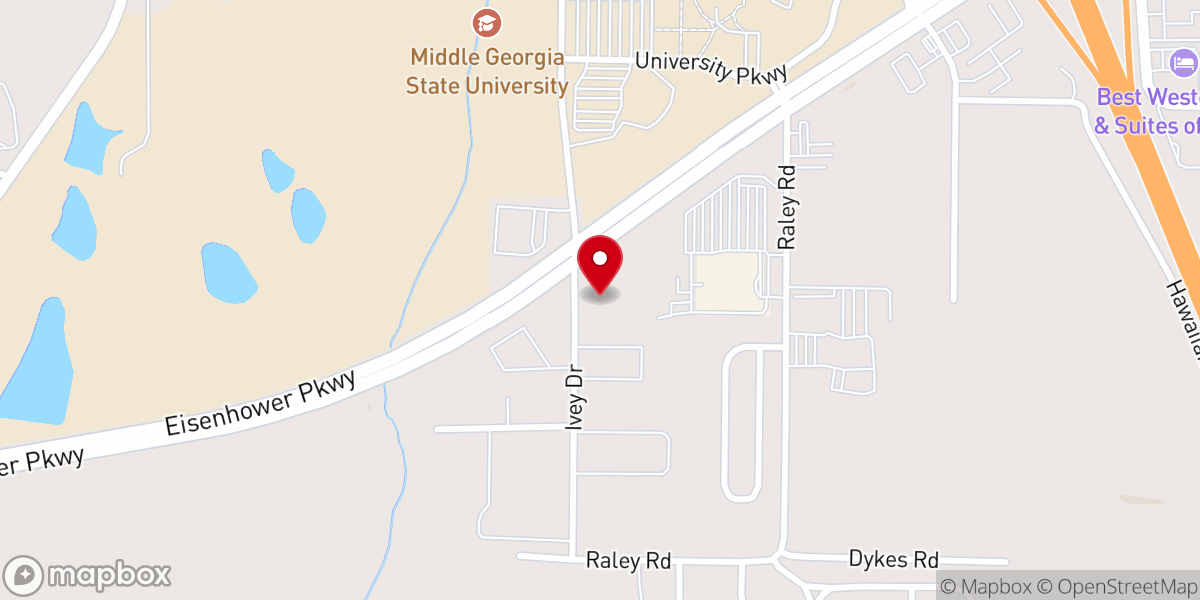 Map showing location of Gilead Baptist Church
