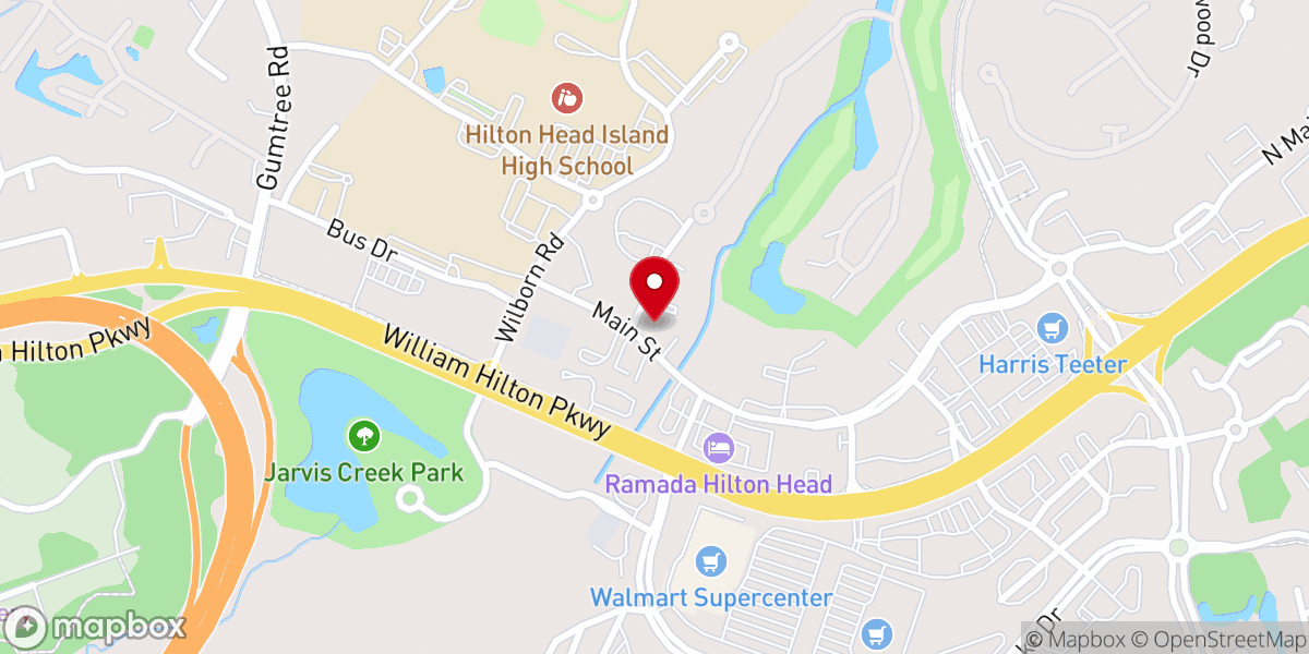 Map showing location of North Island Baptist Church
