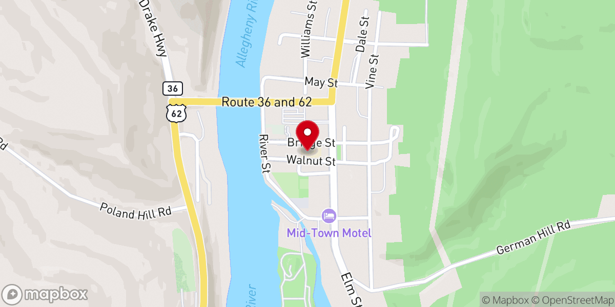 Map showing location of Saint Anthony Catholic Church