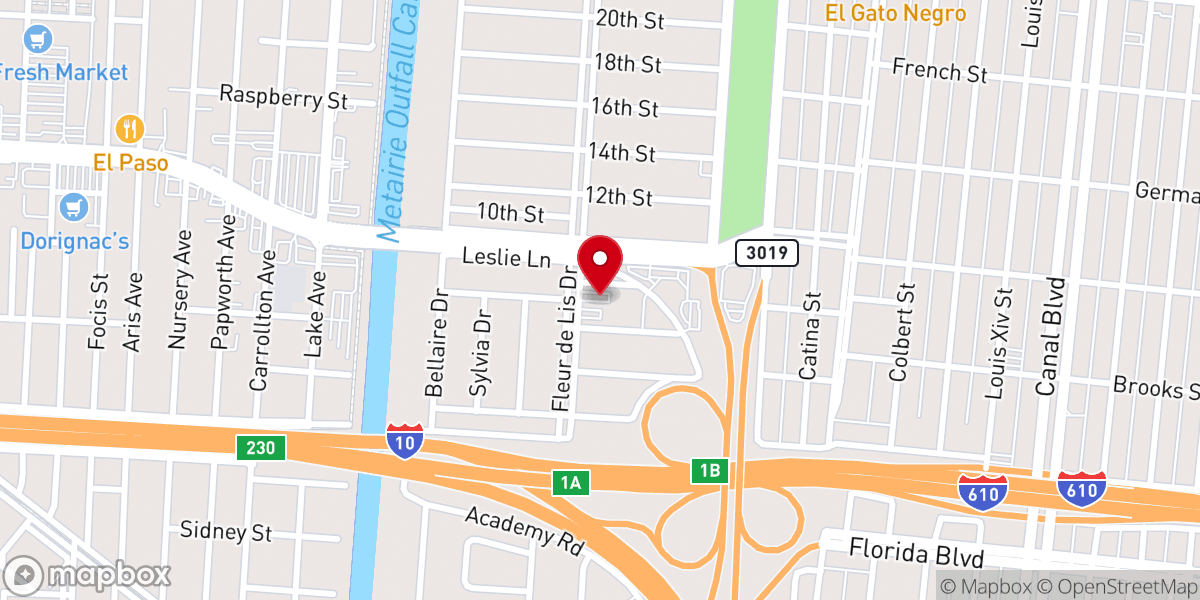 Map showing location of Lakeview Christian Center