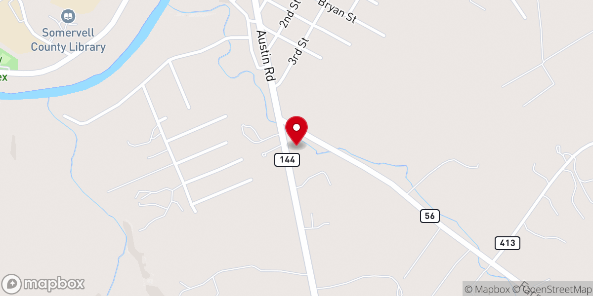 Map showing location of Vine Life UPCI Of Glen Rose, TX