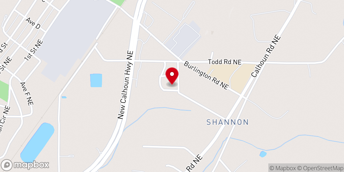 Map showing location of Mt Calvary Baptist Church