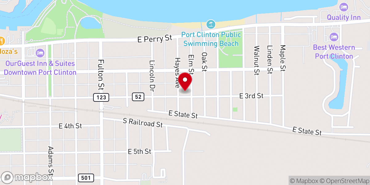 Map showing location of Saint Pauls Church