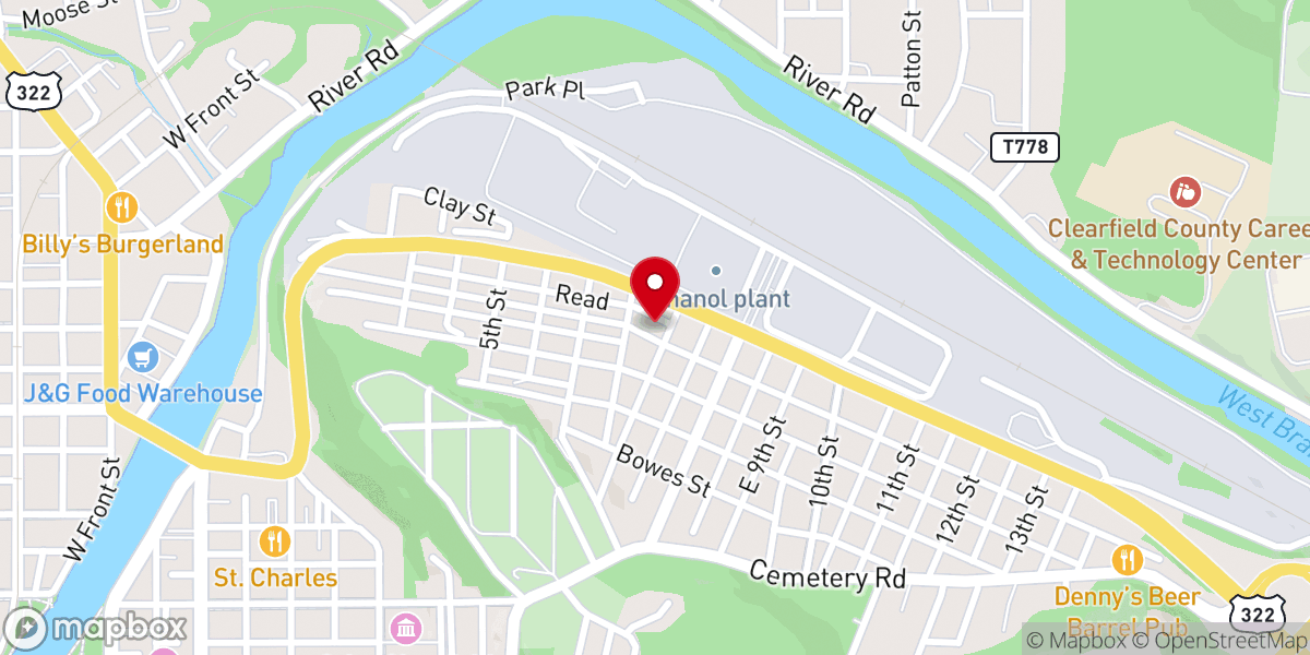 Map showing location of Living Bread Ministries