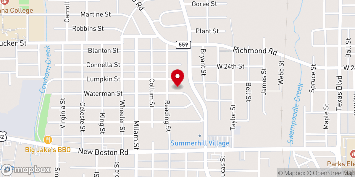 Map showing location of Beverly Chapel