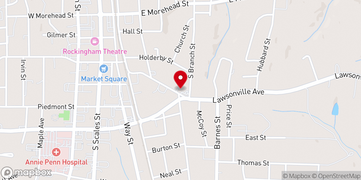 Map showing location of True Vine Tabernacle Baptist Church