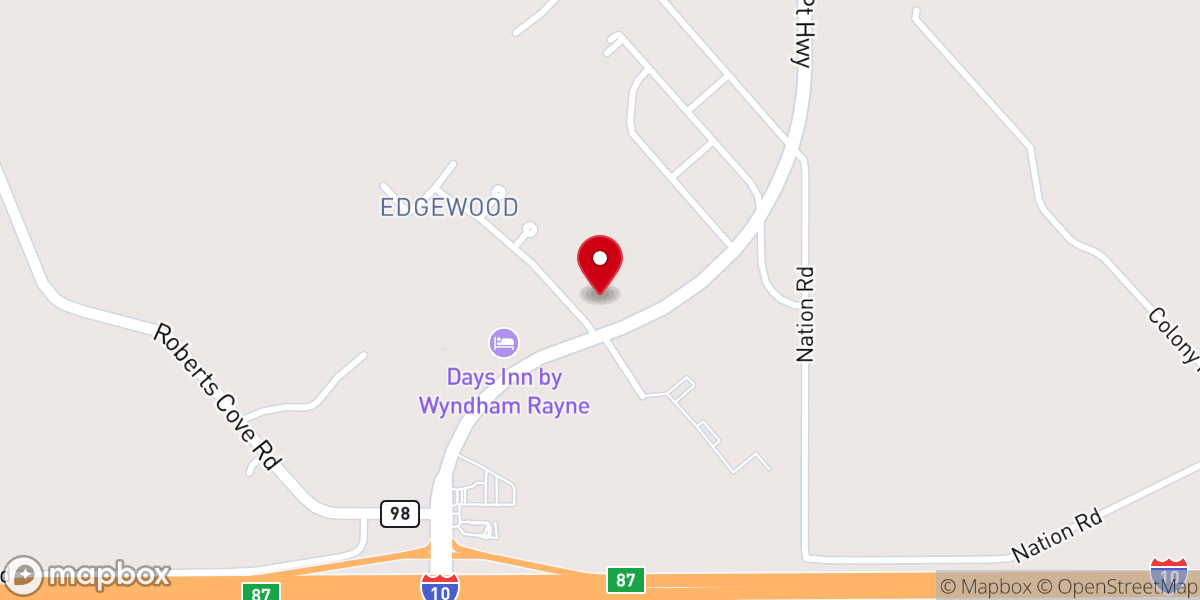 Map showing location of Cajun Fitness