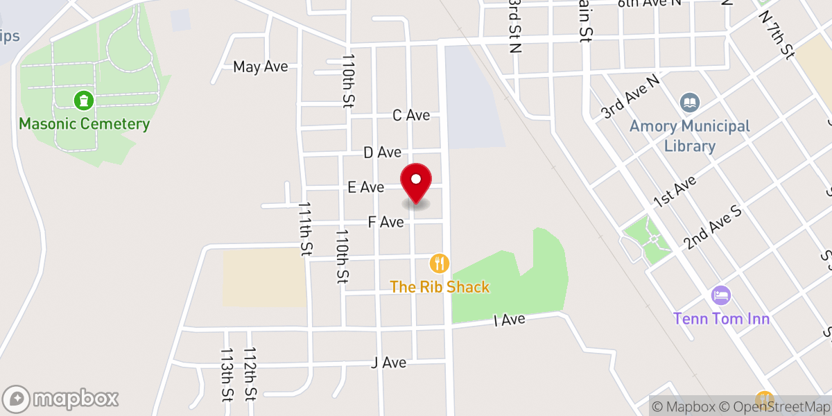 Map showing location of St Paul's Baptist Church