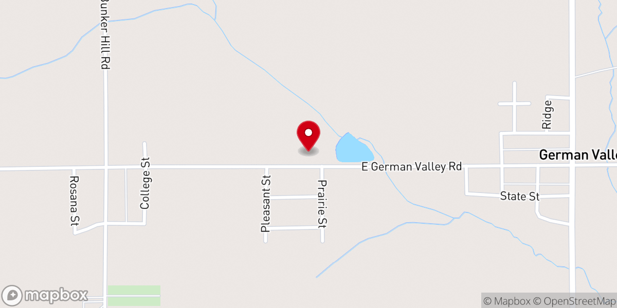 Map showing location of German Valley Fire Department