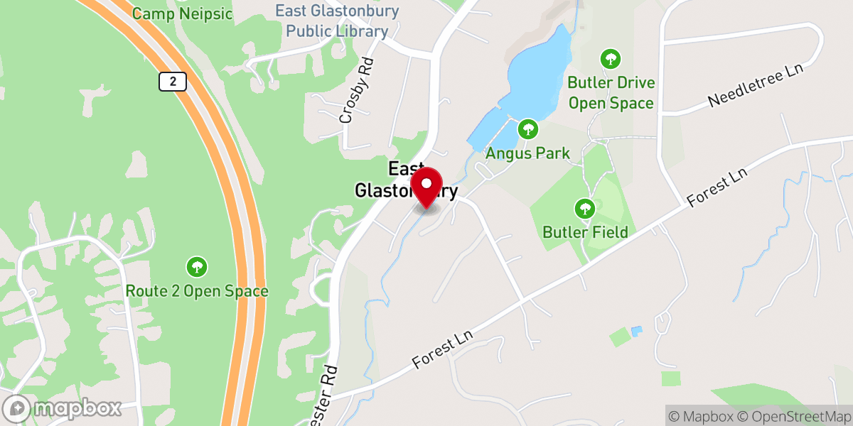 Map showing location of East Glastonbury
