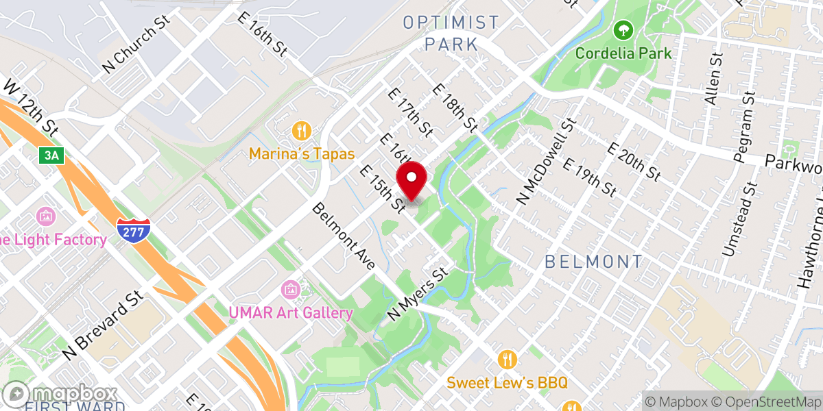 Map showing location of 15th Street Church of God