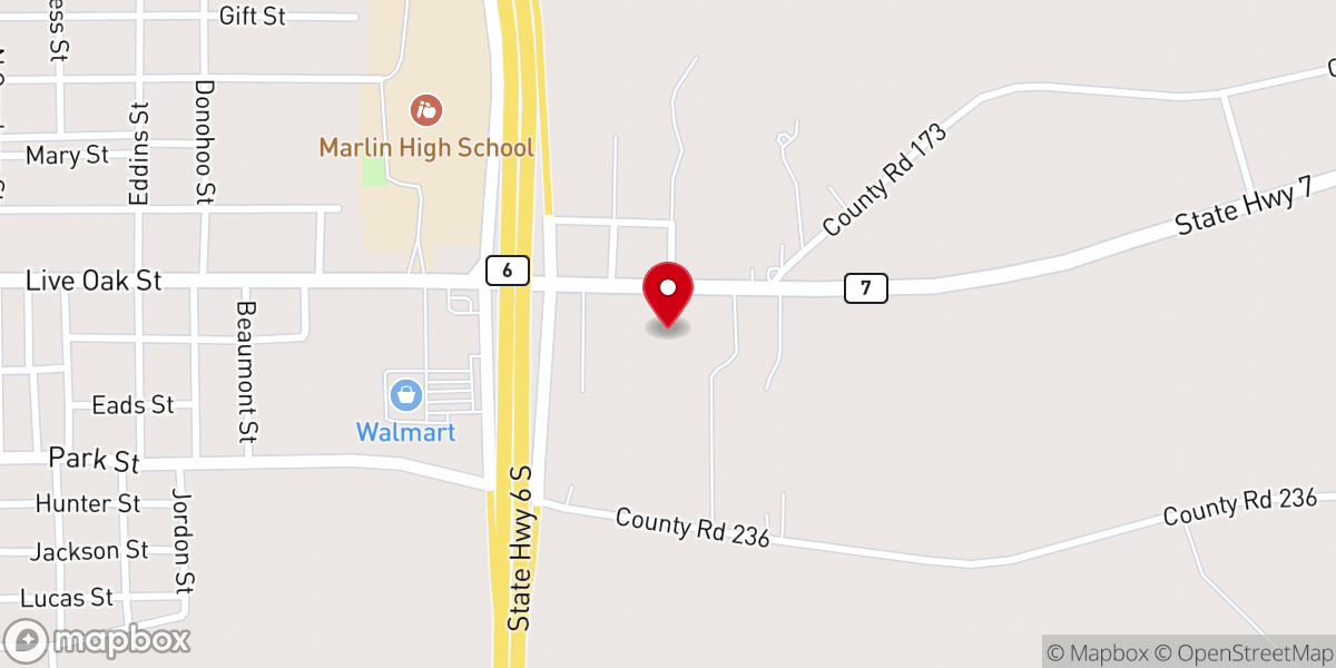 Map showing location of Eastside Church of Christ