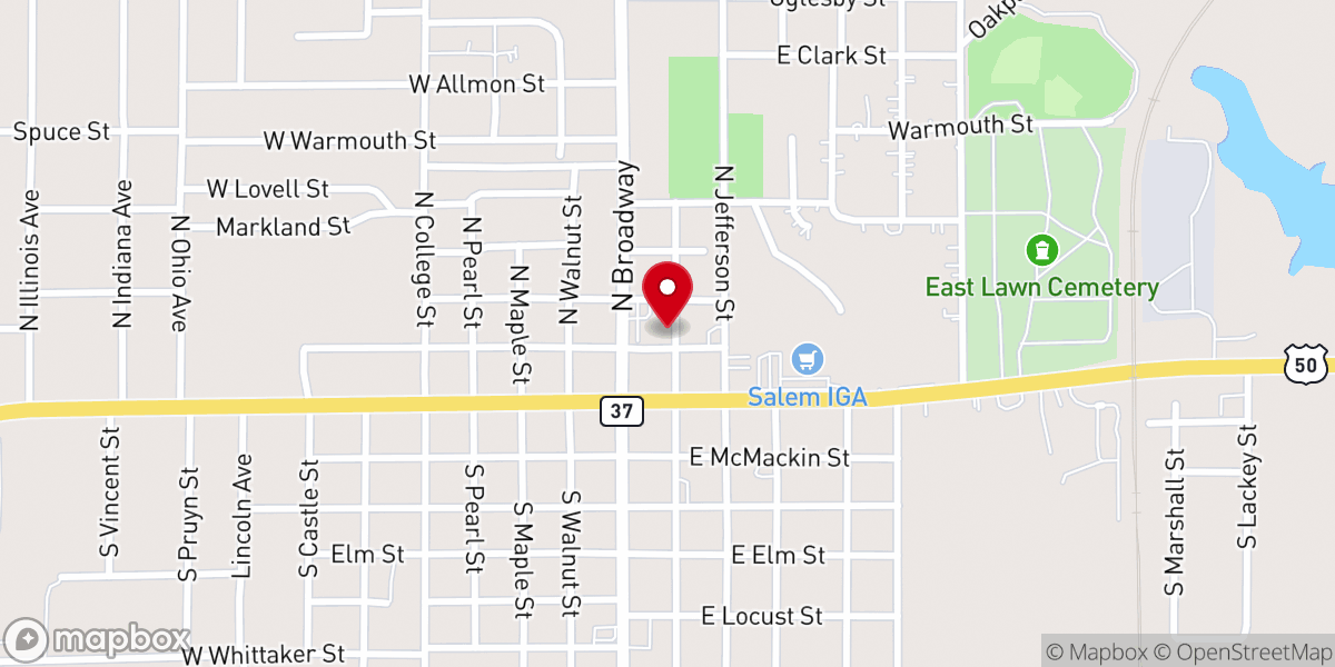 Map showing location of Grace United Methodist Church