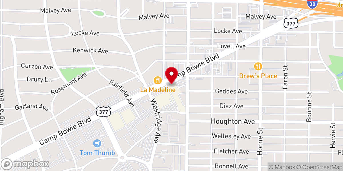 Map showing location of Clearfork Community Church