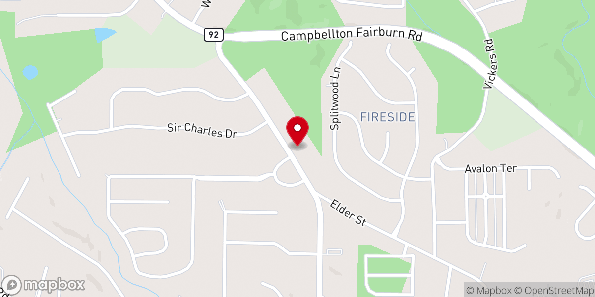 Map showing location of Word of Praise Missionary Baptist Church