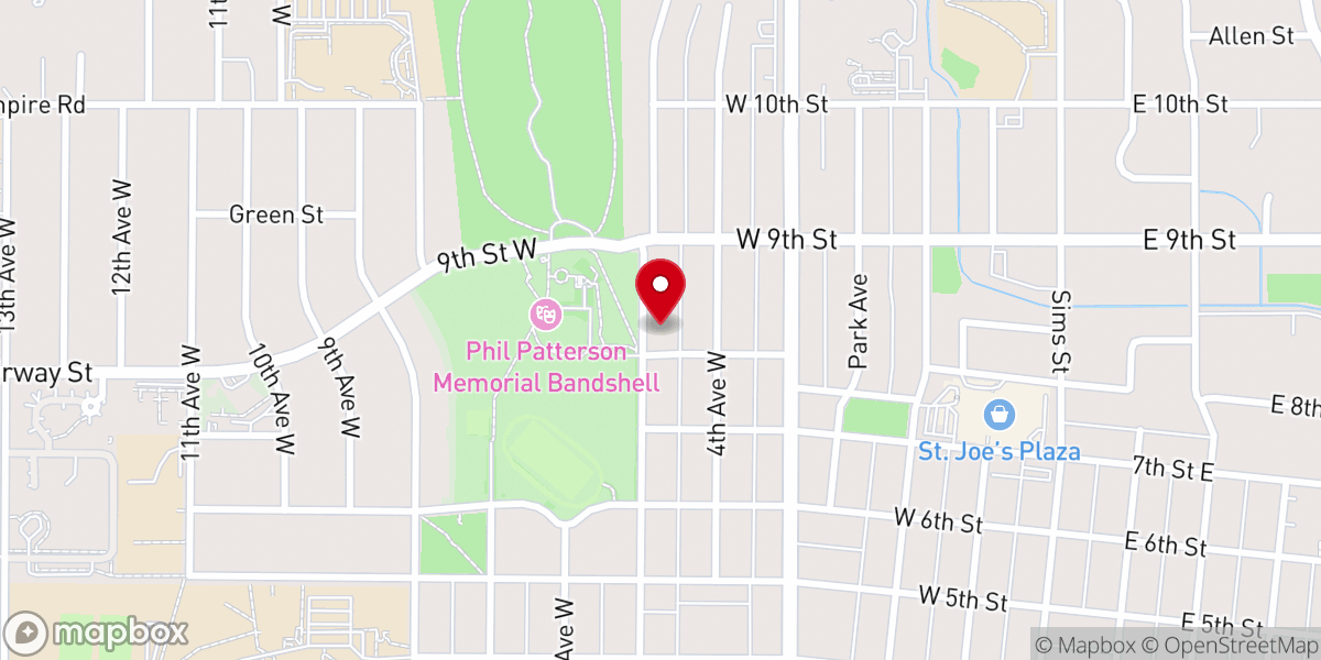 Map showing location of St John's Episcopal Church