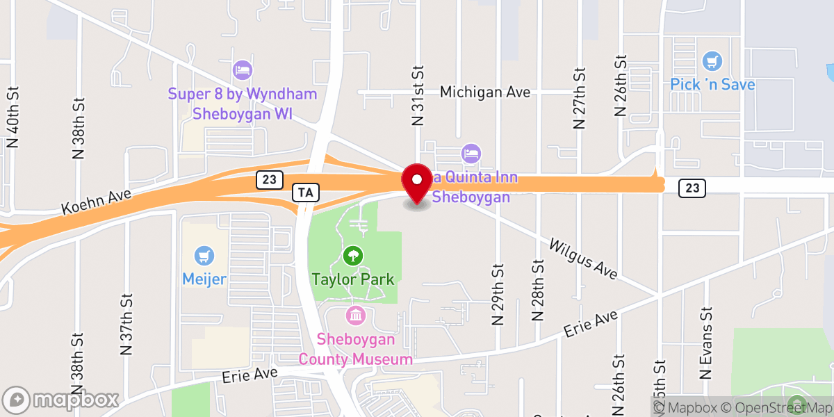 Map showing location of Our Redeemer Lutheran Church