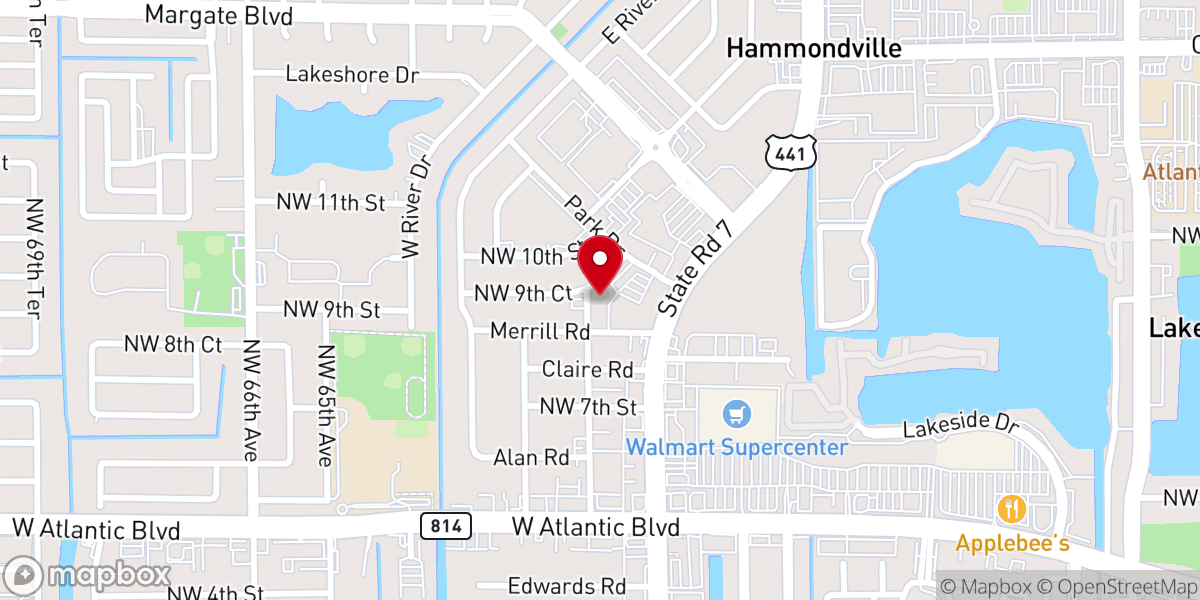 Map showing location of Prince of Peace Lutheran Church