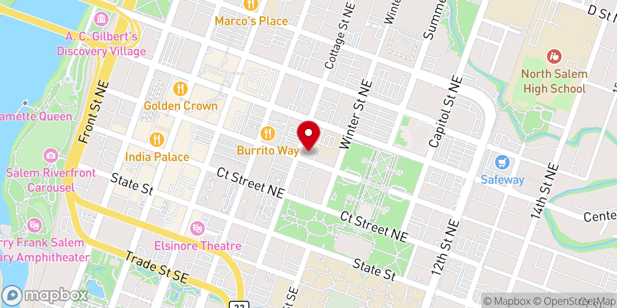 Map showing location of St. Joseph’s Catholic Church