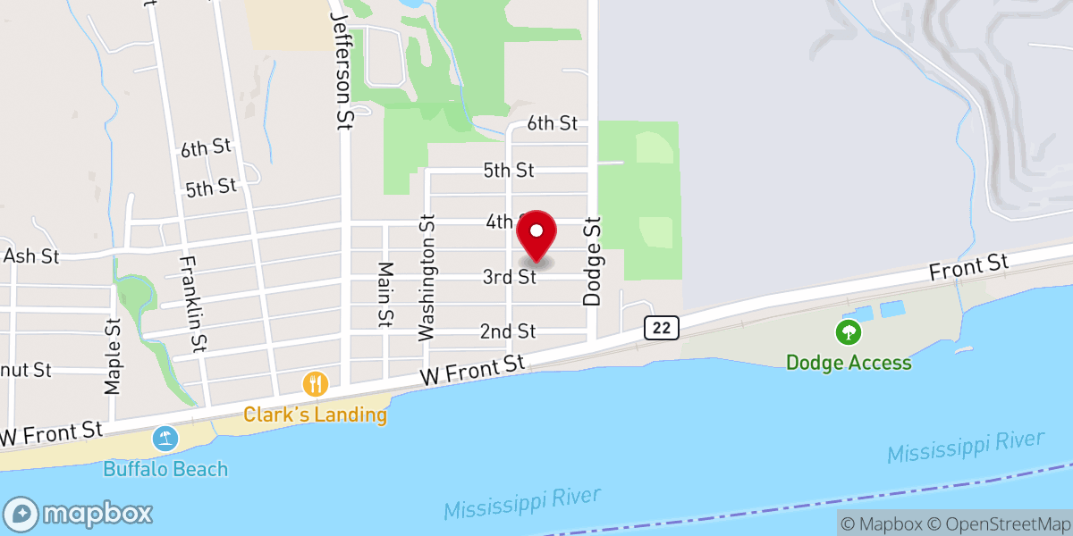 Map showing location of Buffalo Friends Church