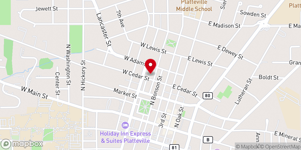 Map showing location of St. Mary's Church