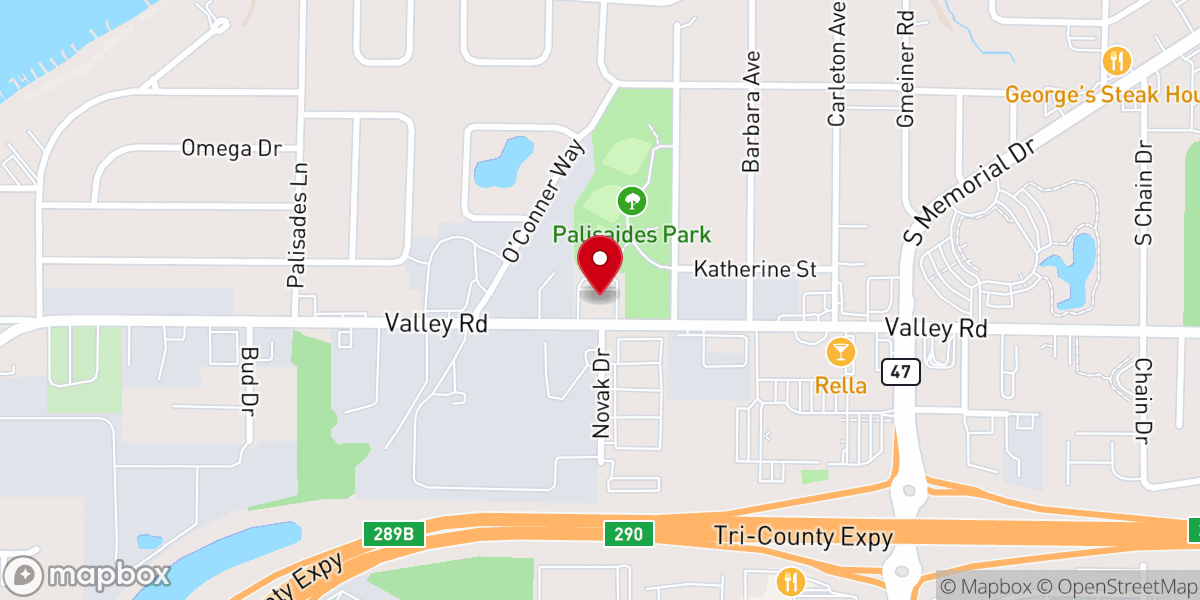 Map showing location of Fox Crossing Community Center