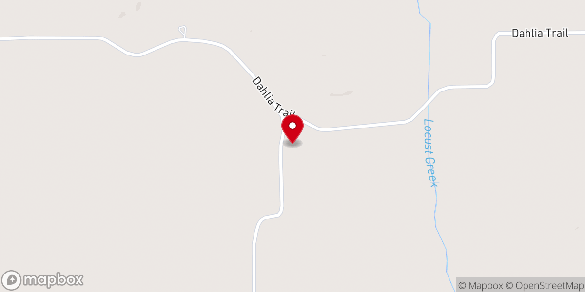 Map showing location of West Liberty Baptist Church