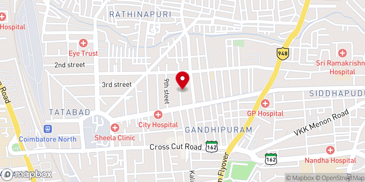 Map showing location of CSI Christ Church