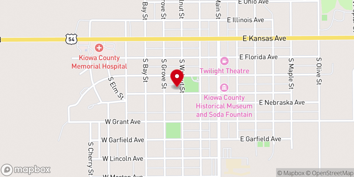 Map showing location of Peace Lutheran Church