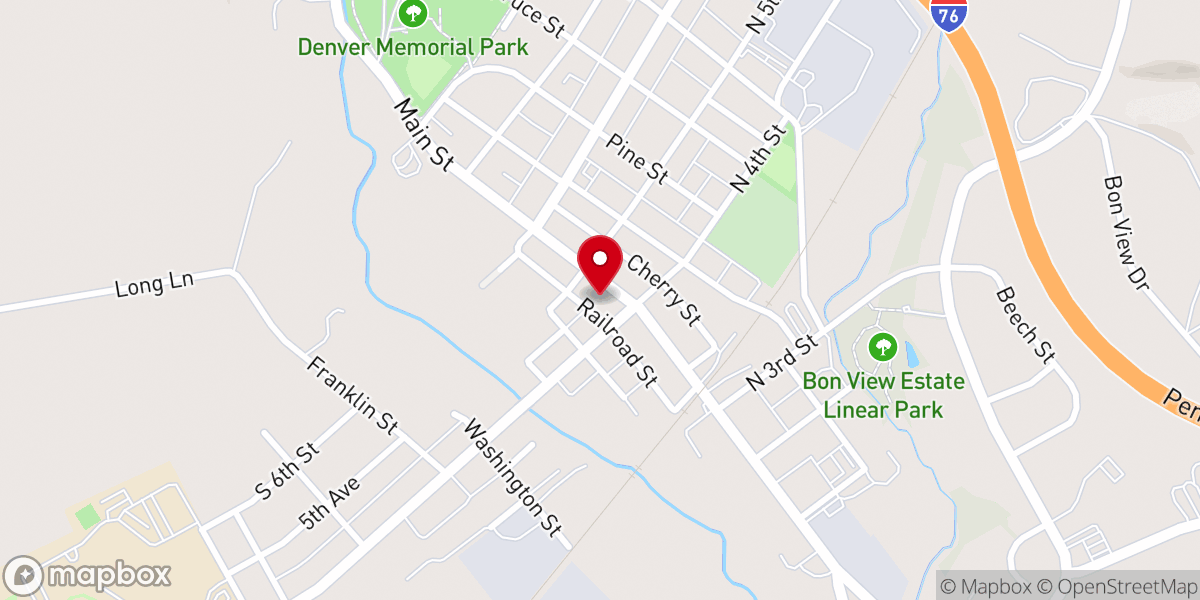 Map showing location of Trinity United Methodist Church